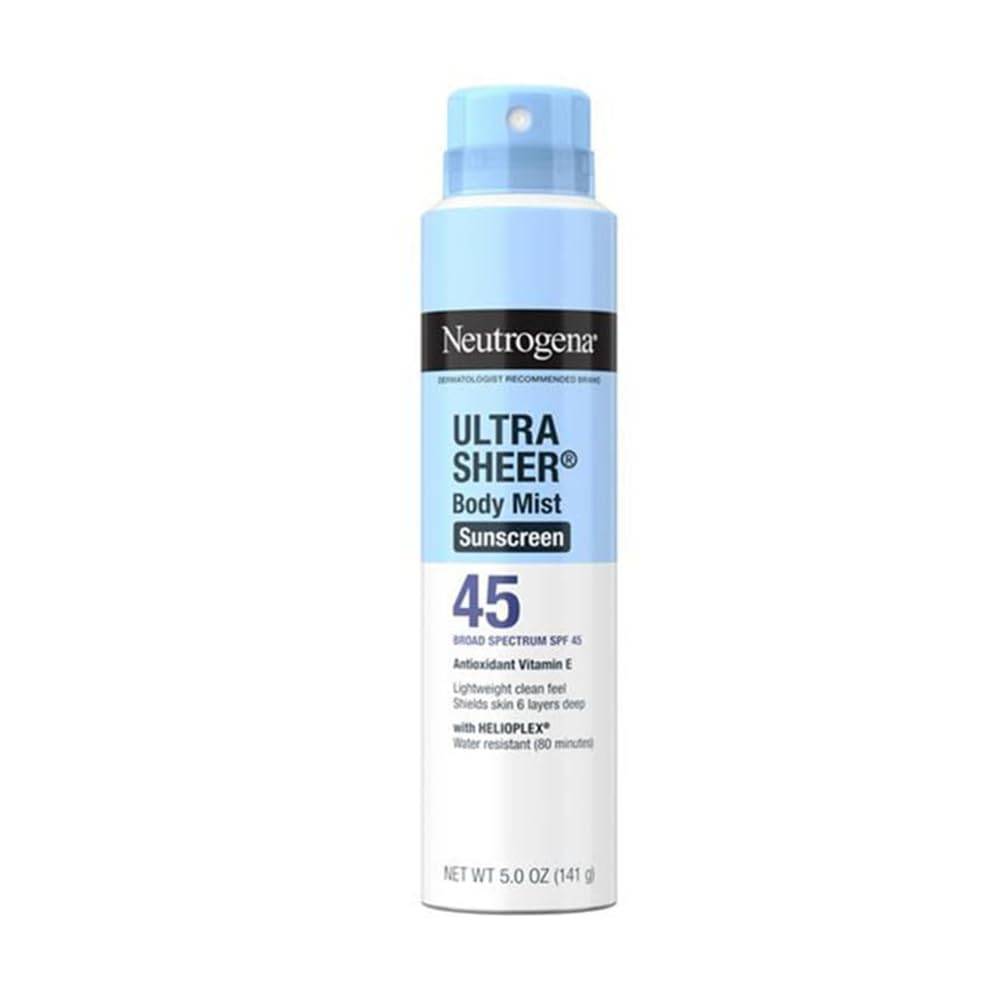 Neutrogena Ultra Sheer® Body Mist Solskydd Bredspektrum SPF 45, 141G white