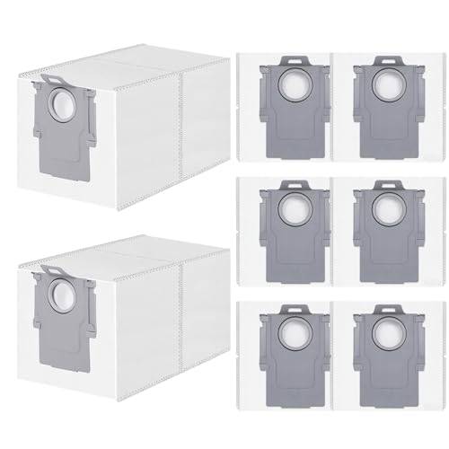 8 stycken dammpåsar tillbehörsset för Roborock S8 MaxV Ultra/S8 MaxV Ultra/S8 Max Ultra/Qrevo Master/Qrevo S/Q Revo/Qrevo Pro/Qrevo MaxV/G10S/ G10S PRO/T8/Q5,3,1L dammsugarpåsar med hög kapacitet