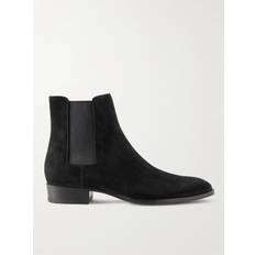 SAINT LAURENT - Wyatt Suede Chelsea Boots - Men - Black - EU 41.5