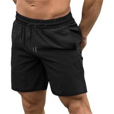 Men Summer Sporty Quick-Dry Shorts (Plus Size), Suitable For Outdoor Sports, Fitness, Daily Wear (Black, 1pc)