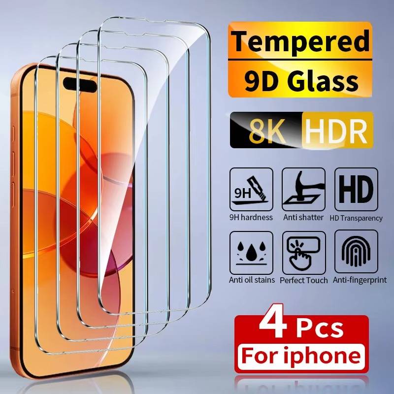 1-4PCS Fingerprint Unlock Tempered Glass For Xiaomi Poco X8 F8 Pro Ultra X8 Pro Max F7 Screen Protectors For Poco F8 Ultra Film