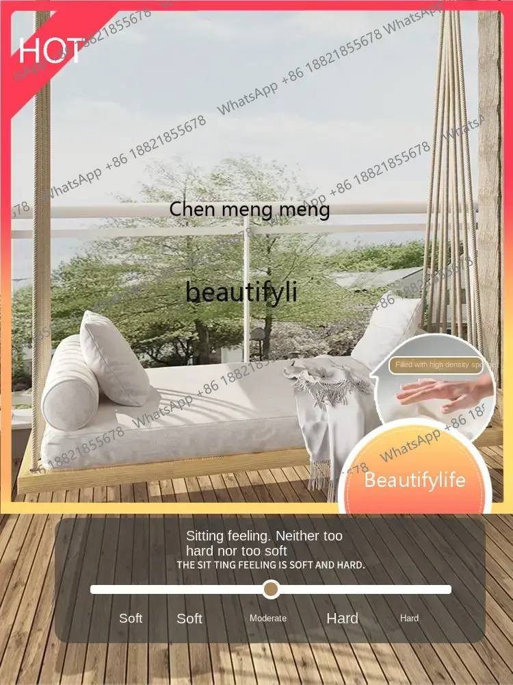 new  Outdoor Swing Outdoor Basket Solid Wood Single Double Swing Indoor Cradle Chair Hammock Rattan Chair ss 8617