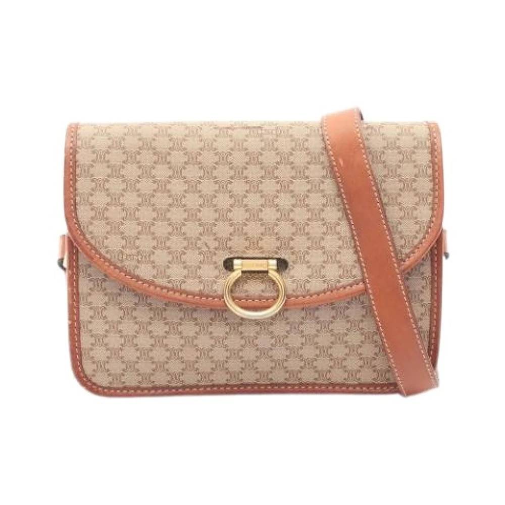 Celine Vintage Pre-owned Vintage Canvas Shoulder Bag - Vintage - Dame - Beige - ONE SIZE - Uld