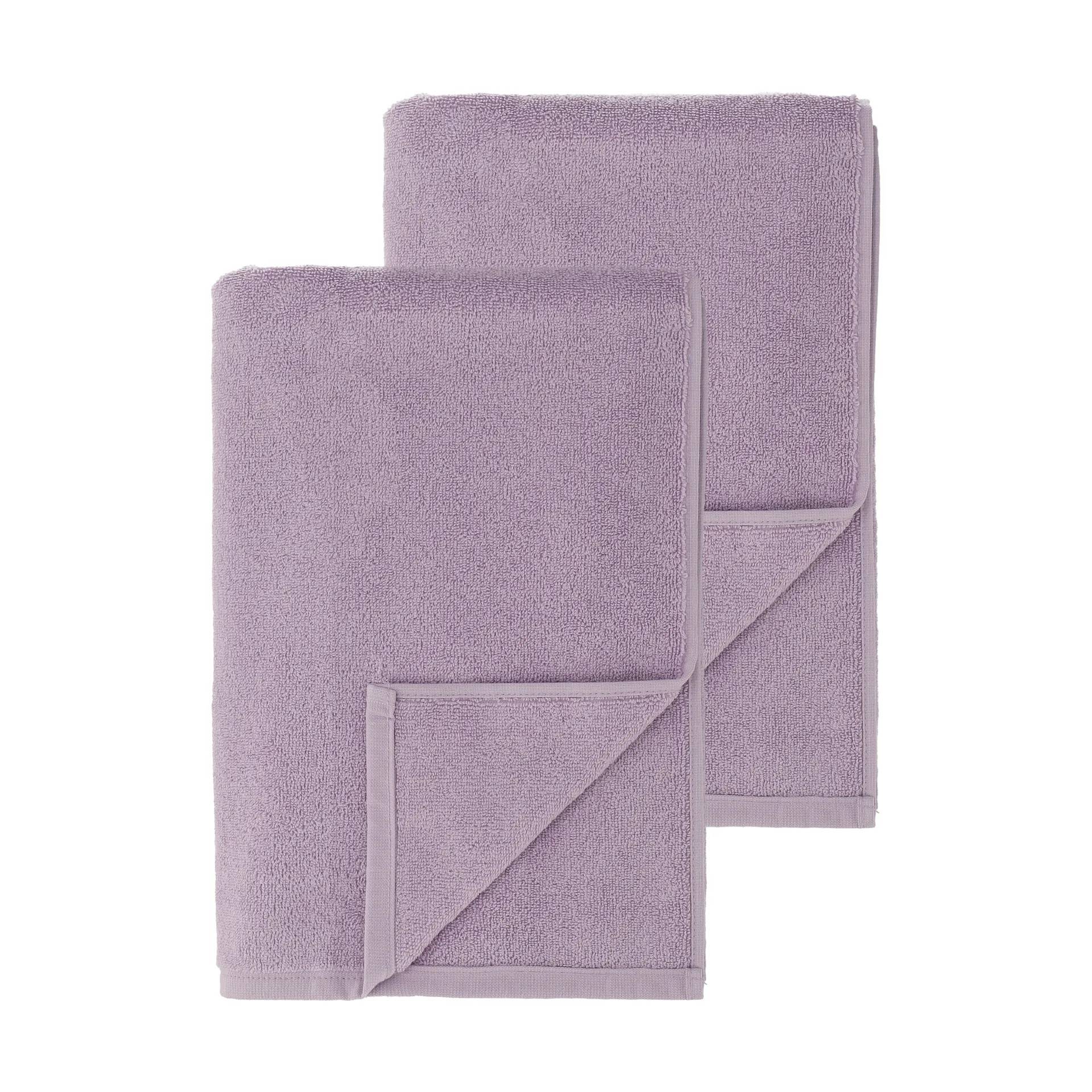 Scandi Living Drift badhanddukar 100x150 cm 2-pack - Lila