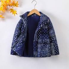 Ung pojke Paisley Scarf Print Zip Up Vadderad - Multifärgad (6Y,7Y,4Y,5Y)