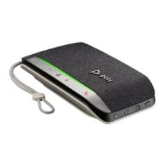 Poly Sync 20+M - Smart högtalartelefon - Bluetooth - trådlös, kabelansluten - USB-A via Bluetooth-adapter - silver - Certifierad för Microsoft-teams