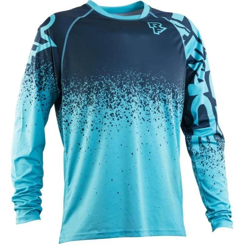 Downhilltröjor Långärmad T-shirt herr Mountainbike MTB T-shirts Offroad DH Motorcykel Motocross Sportwear BMX Kläder cm black