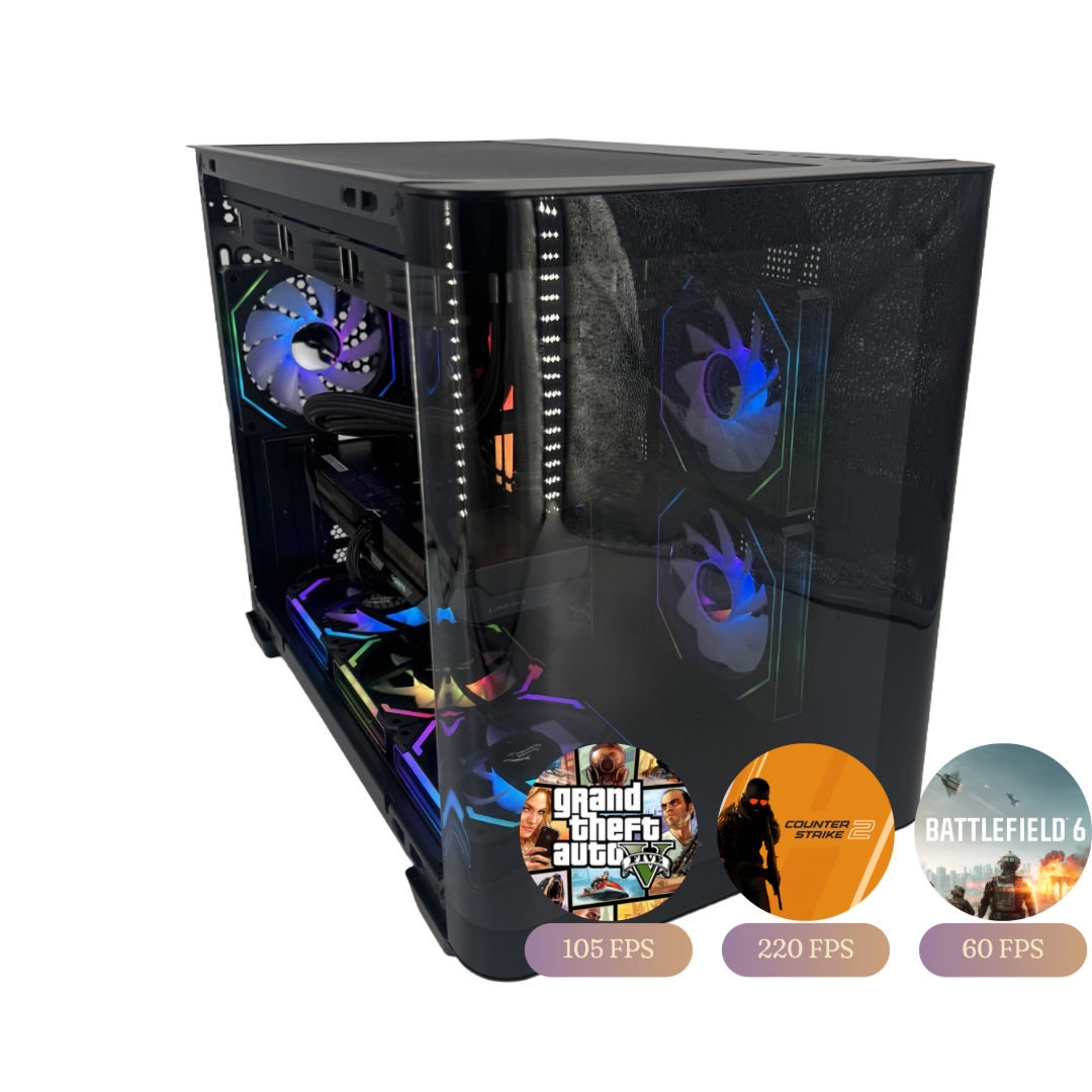 Gaming Desktop / RX 9060 XT 8GB / Ryzen 5 7600X / 64GB DDR5 (4800MHz) / 1TB NVMe / Mycket Bra Skick