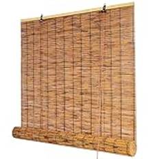 Bambu rullgardiner för fönster utomhus solskydd nyanser för veranda uteplats andningsbara romerska persienner i koliserad färg 150 B x 260 H cm