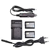 DSTE 2PCS NP-FW50 ersättningsbatteri och reseladdare kompatibel för Sony a3000 a6000 a6100 a6300 a6400 a6500 NEX-3N NEX-6 NEX-7 NEX-F3 SLT-A33 SLT-A35