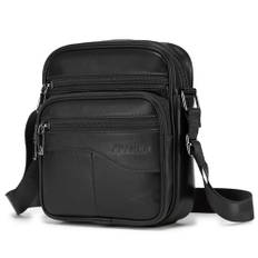 SPAHER Herrväska Läder Axelväskor Herr Handväskor Läderväska Herr Liten Läder Handledsväska Messenger Bag Herr Axelväska Present för Män Svart