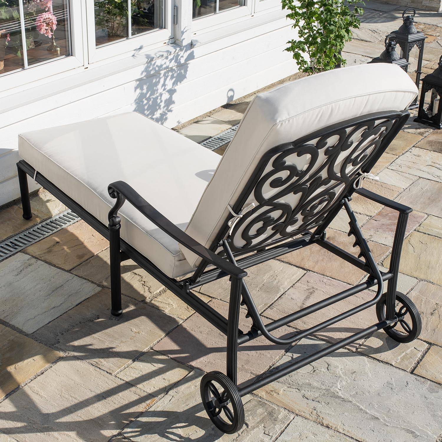 Solsäng Svart Aluminium Amalfi | Utemöbler & trädgårdsmöbler | Vesani