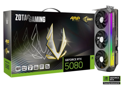 Zotac GeForce RTX 5080 AMP Extreme Infinity 16 GB GDDR7, HDMI/3xDP, Spectra 2.0 RGB Lighting