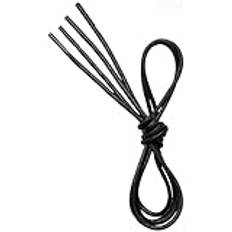 VSUDO Runda Vaxade Skosnören Svart 2.5 mm, Vaxade Skosnören Runda Svart, Vaxade Runda Skoband Svart för Oxford, Kostymskor och Skinnskor (2 Par-Svart-080cm)