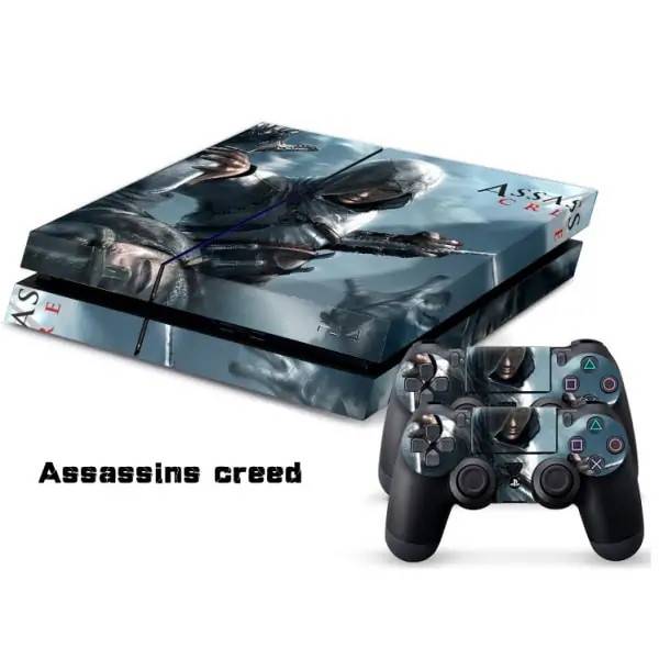 PS4 skin til konsol og to controllere. Assasins Creed.