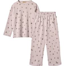 Wheat Nattøj - Mila - Soft Lilac Flowers - Wheat - 2 år (92) - Nattøj 2-delt