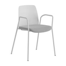 Choice karmstol klädd sits (Vit, Vit, Ljusgrå)