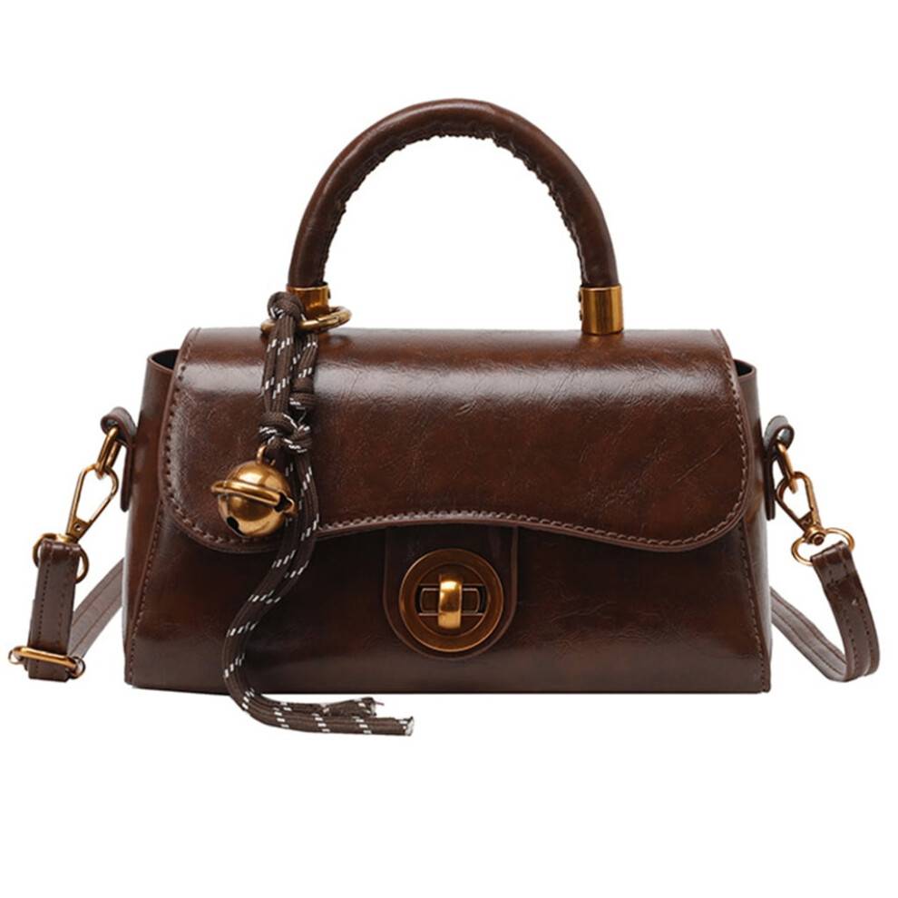 Retro firkantet skuldertaske til kvinder, crossbody, 1 stk.