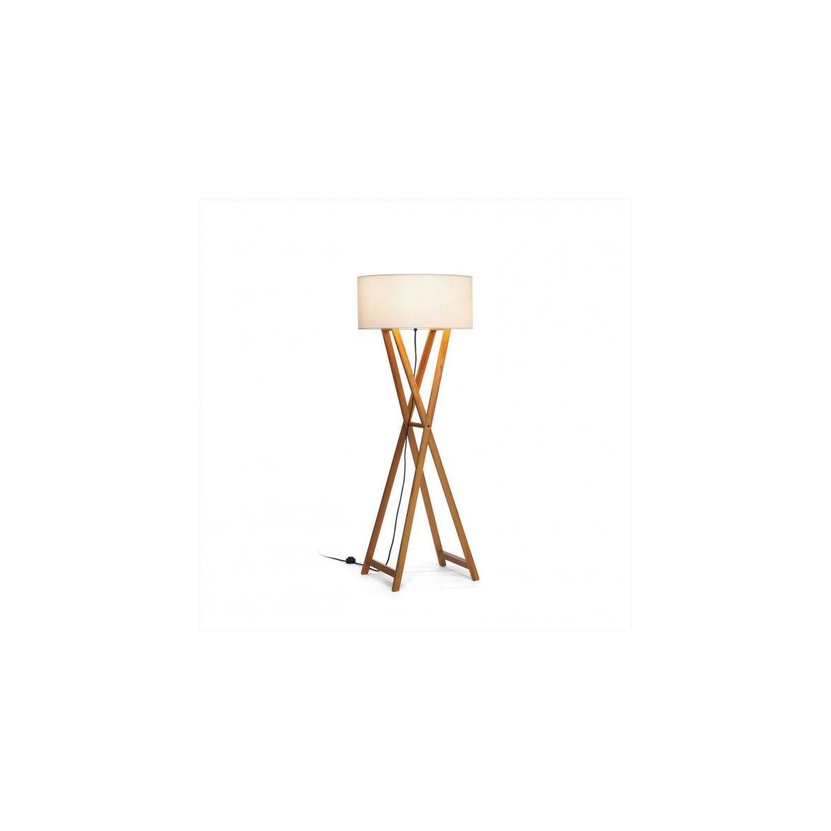 MARSET Cala P140 Golvlampa, ek/pärlvit