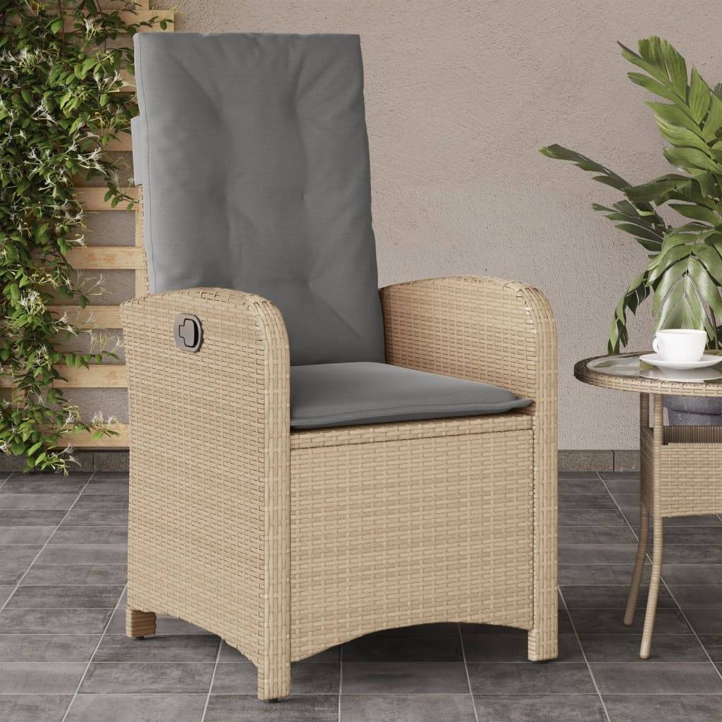 Havelænestole Med Hynder Polyrattan - 1 / Blandet beige