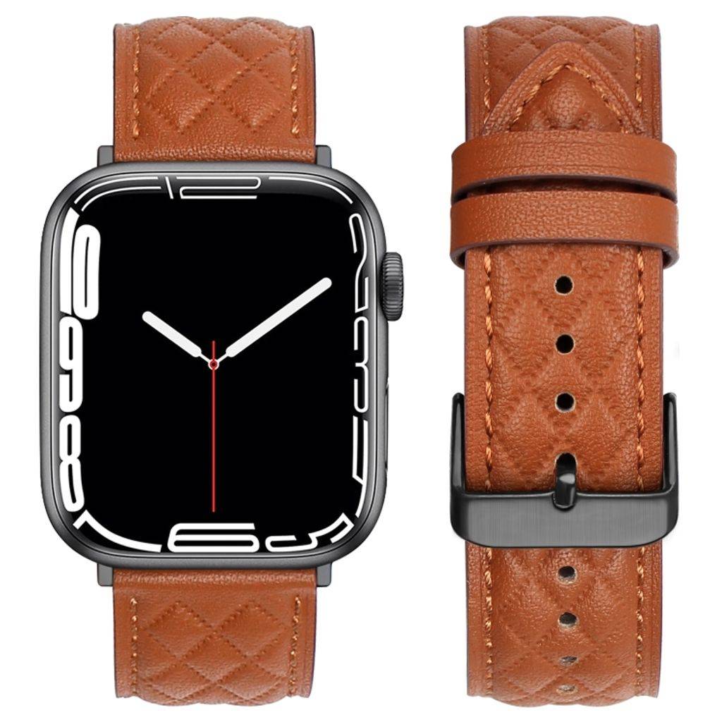 Apple Watch 42/44/46/49mm Klockarmband Läder - Brun