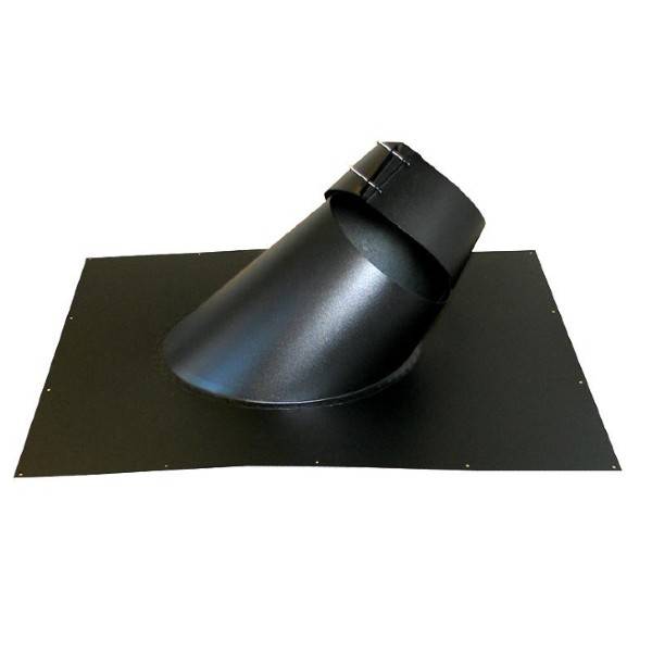 DRU Inddækning til Tagpap - 30-45 gr. Ø170/180 mm - Sort.