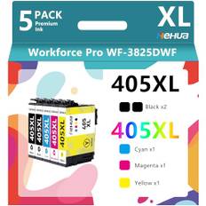 hehua 405XL skrivarpatroner Multipack Kompatibel för Epson 405XL Svart 405 XL bläckpatroner 405 för Epson WF-4820 WF-4825 WF-4830 WF-3820 WF-3825 WF-7310 WF-7830 WF-7835 WF-7840 WF-7310 （10 Pack）