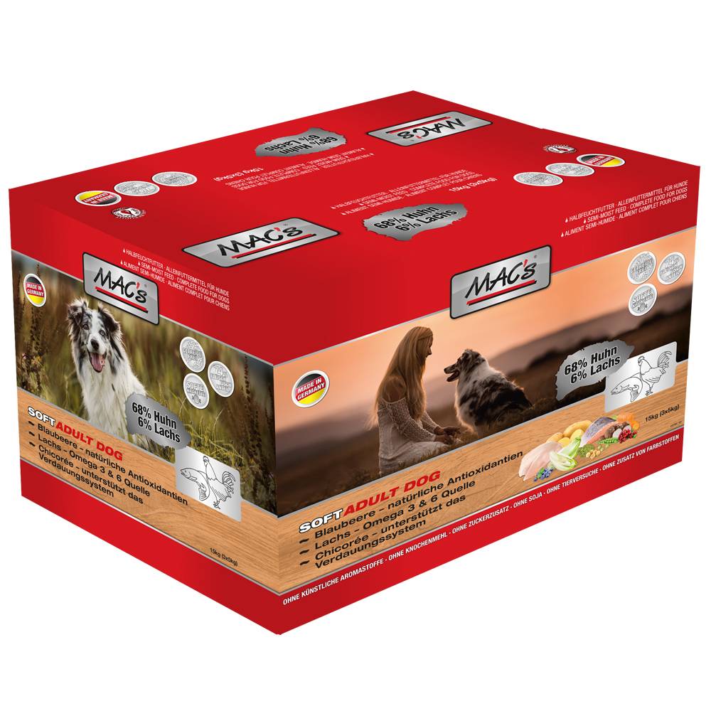 MAC's Soft Grain Free med kyckling & lax - Ekonomipack: 6 x 5 kg