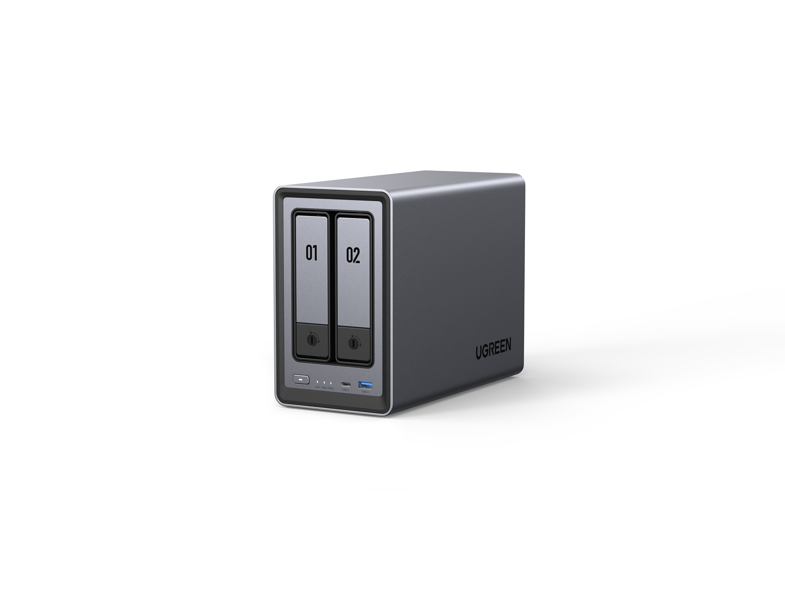 Ugreen NASync DXP2800 NAS System 2-Bay Kompakt Intel N100 8 GB DDR5 0 TB UGOS Pro Sort