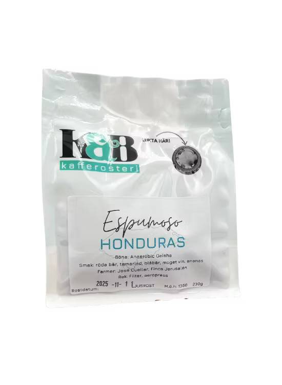 K&B Kafferosteri Espumoso Honduras kaffebönor 230g