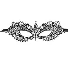 Jomnvo Dam flicka spets ögon mask sexig maskerad masker kvinnor elegant bal för halloween maskerad fest (färg: 1)