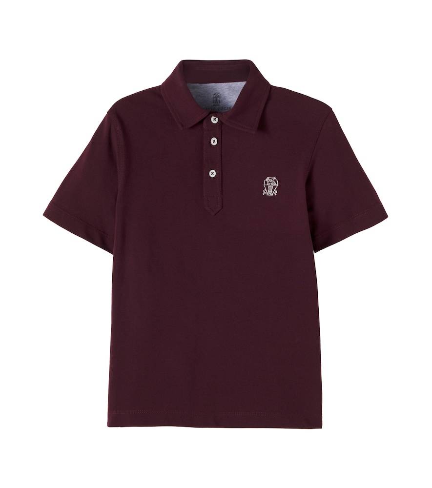 Brunello Cucinelli Kids Cotton piqué polo shirt