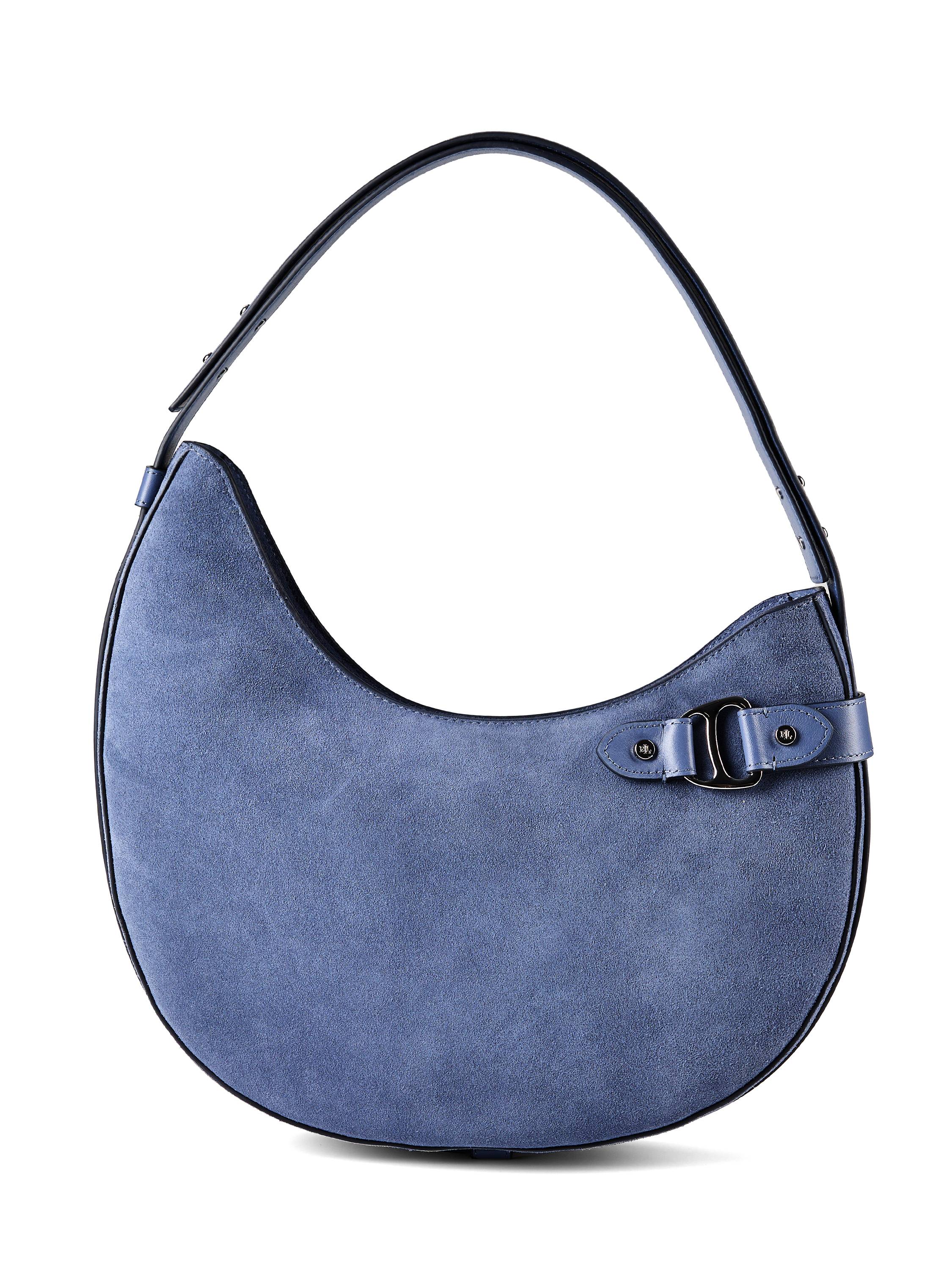 Lauren Ralph Lauren Tasha Skuldertaske Læder 32 cm  Blå