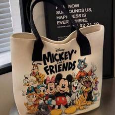 1pc Stitch Series Cute Cartoon Print Tote Bag, Japanese Canvas Handbag, Large Capacity Commuter Bag, Casual Bag Loved By Girls, Back To School Season - Multicolor - C,B,A,G,F,E,D,P,O,H,N,M,I,L,K,J
