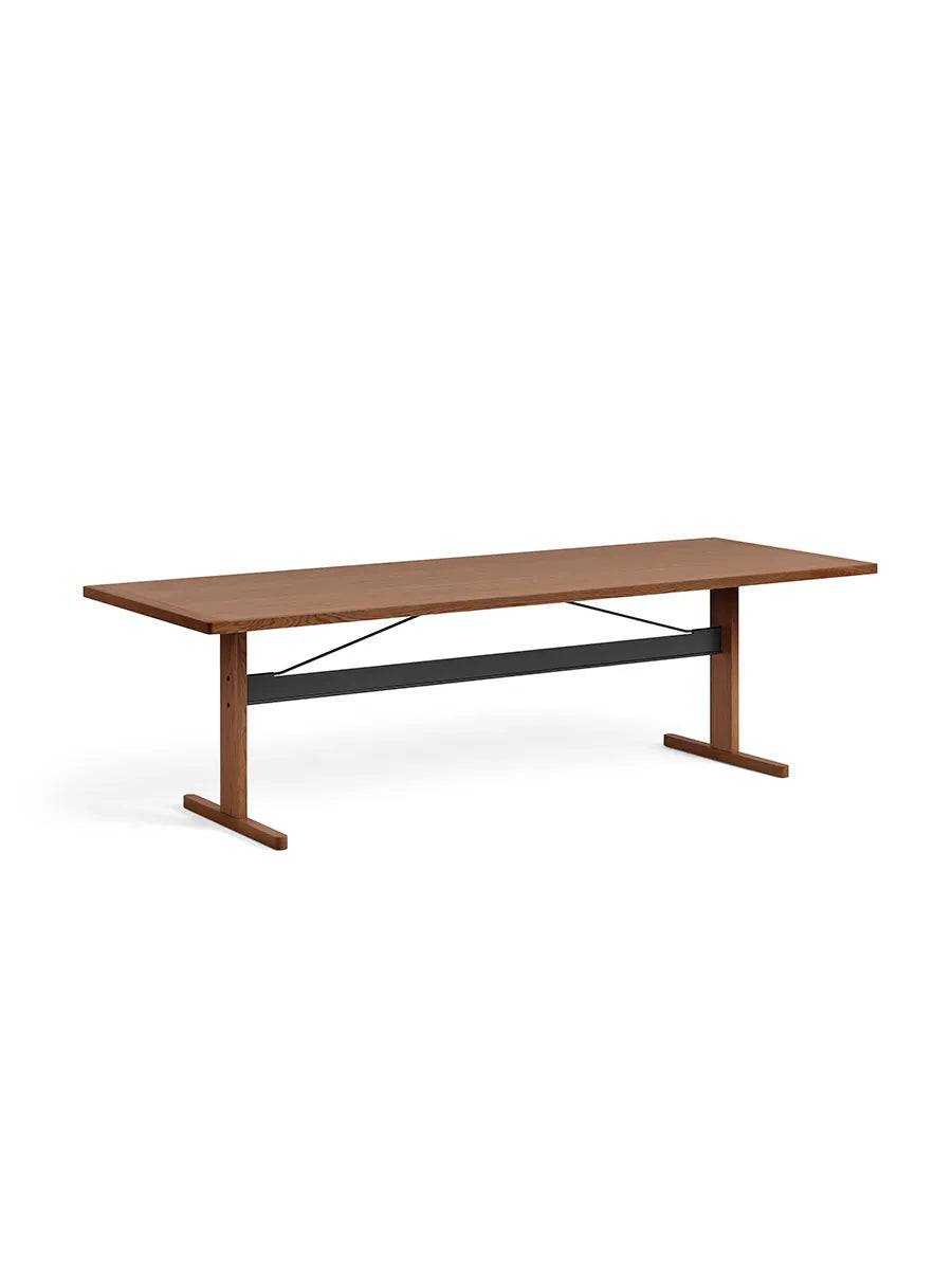 Passerelle Table, L260 cm fra Hay Water-based lacquered walnut / Ink black / Water-based lacquered walnut - Jacobsen Plus
