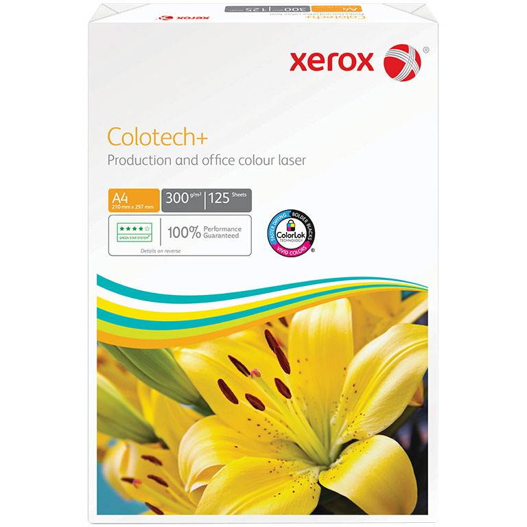6 x Xerox Colotech+ kopipapir A4 300g hvid 125ark