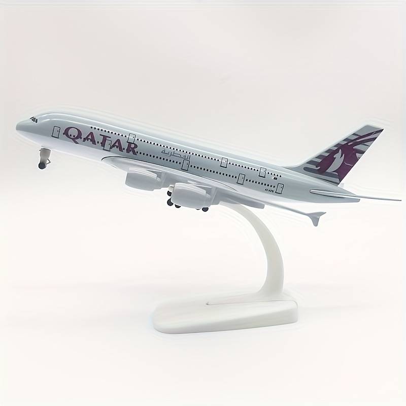 TEMU Qatar 7.9" Alloy Aircraft Model - Home, Office & | Ideal Gift For Aviation Enthusiasts