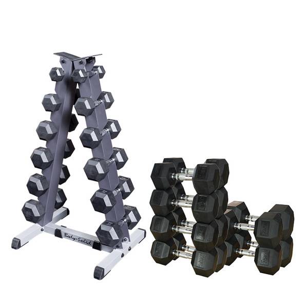 Hantelsats Hex Gummi WH 3-17,5kg/6par Inkl. GDR44B