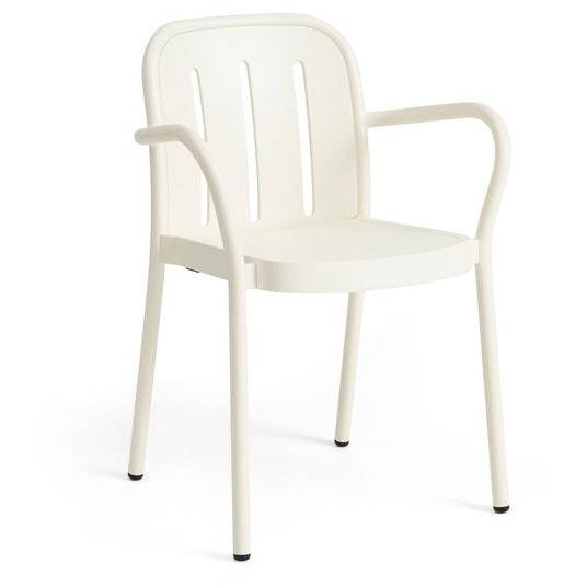Hay - Deville Armchair Cream White Powder Coated Aluminium - Vit