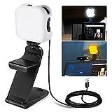 NEEWER PL81 PRO LED-strömningsljus med appstyrning, videokonferen med 2 i 1 bildskärmhållare och stativ, ultraljusa 2900 K–7 000 K toner, USB-dator webbkamera ljus för streaming, zoommöte