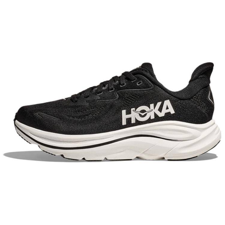 HOKA Clifton 10 Wide Svart Vit Dam Sneakers 1162050-BWHT 42.5