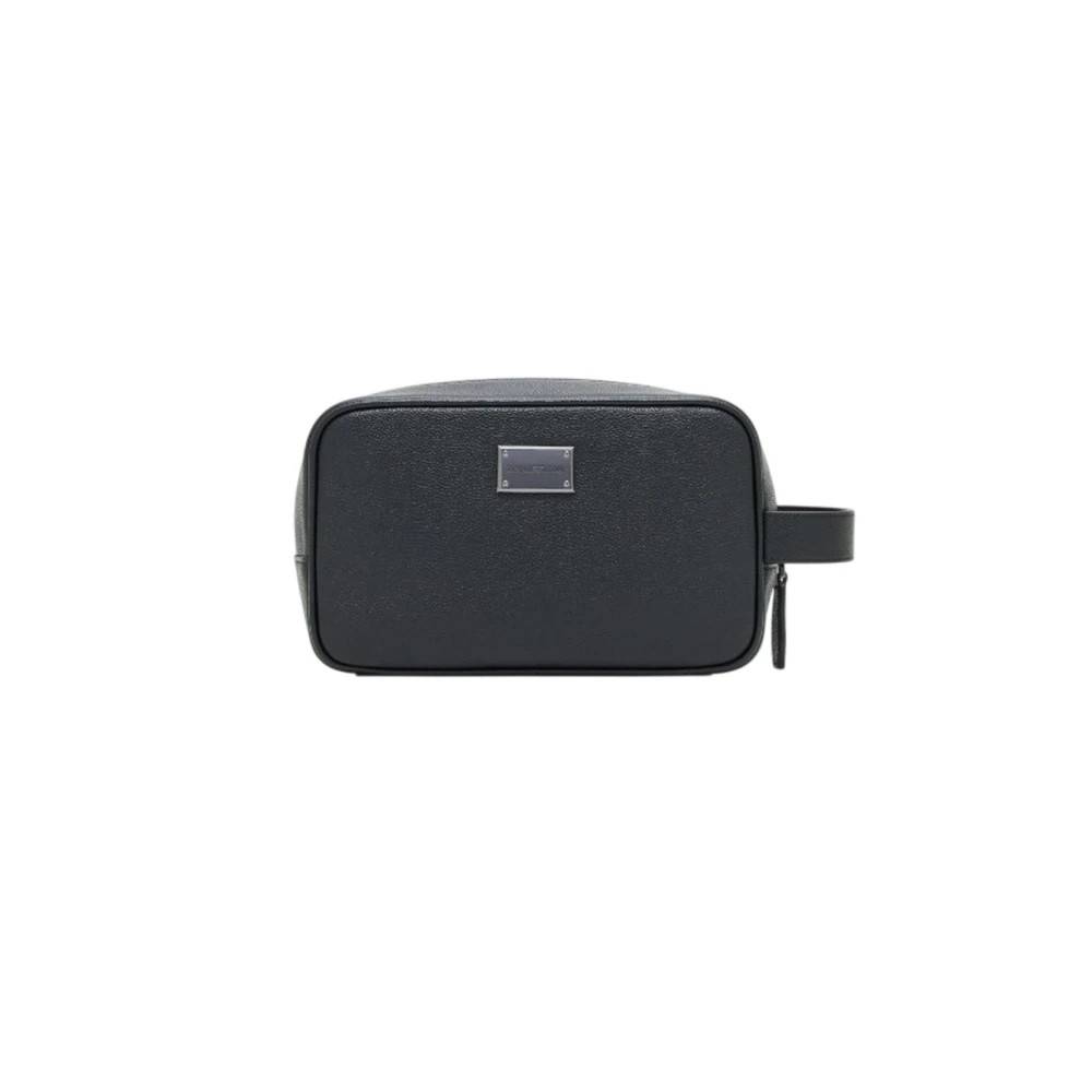 Emporio Armani Toilet Taske - Tasker - Herre - Sort - ONE SIZE - Læder