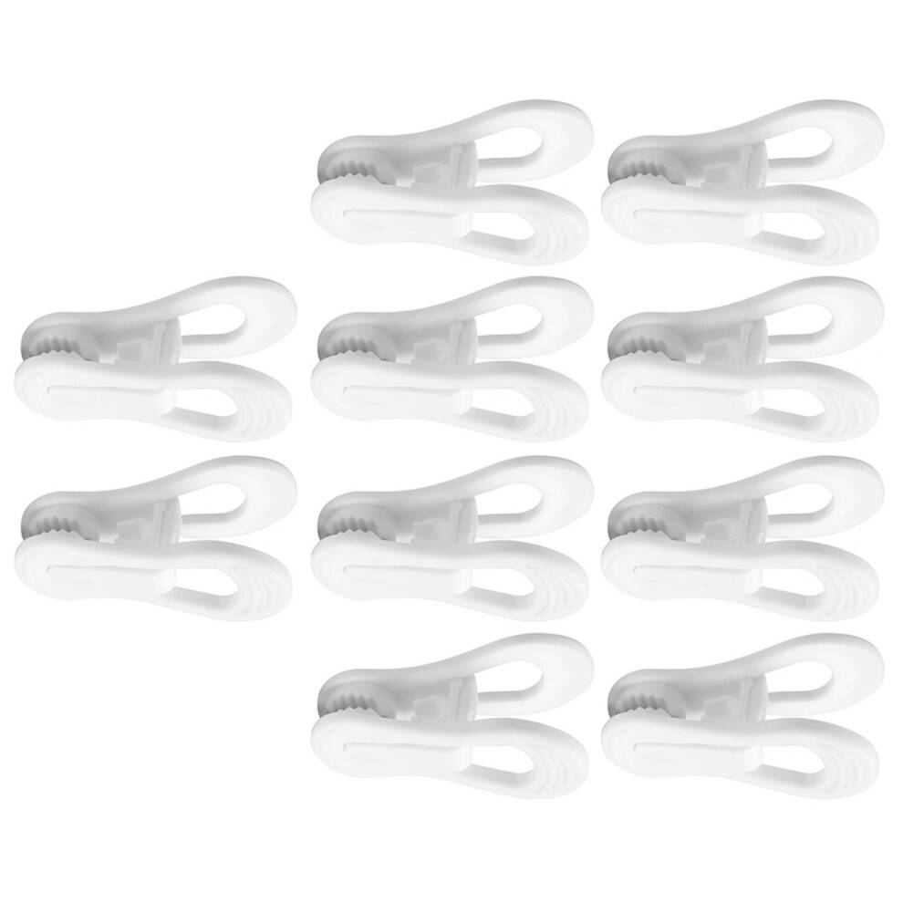 10Pcs Hängare Krokarna Tvättklämma Plastklämman Strumpkrokar För Tvätt