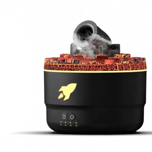 Cannon Luftfuktare med Timer för Sovrum, Cannon Aromaterapi Luftfuktare, Aromaterapimaskin för Eterisk Olja med Färgglada LED-lampor, Liten Skrivbordsluftfuktare för
