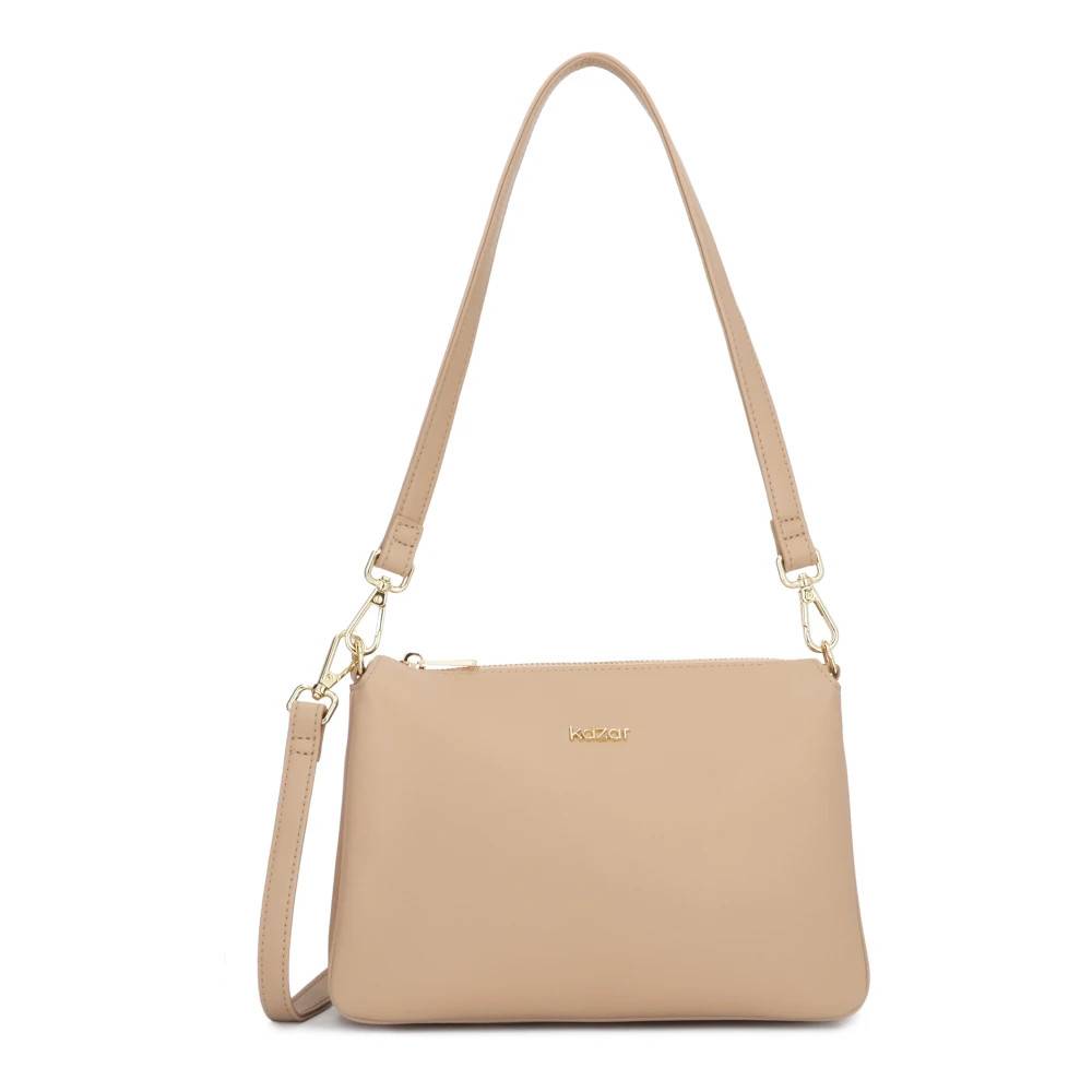 Kazar Sweete Skuldertaske - Tasker - Dame - Beige - ONE SIZE - Uld