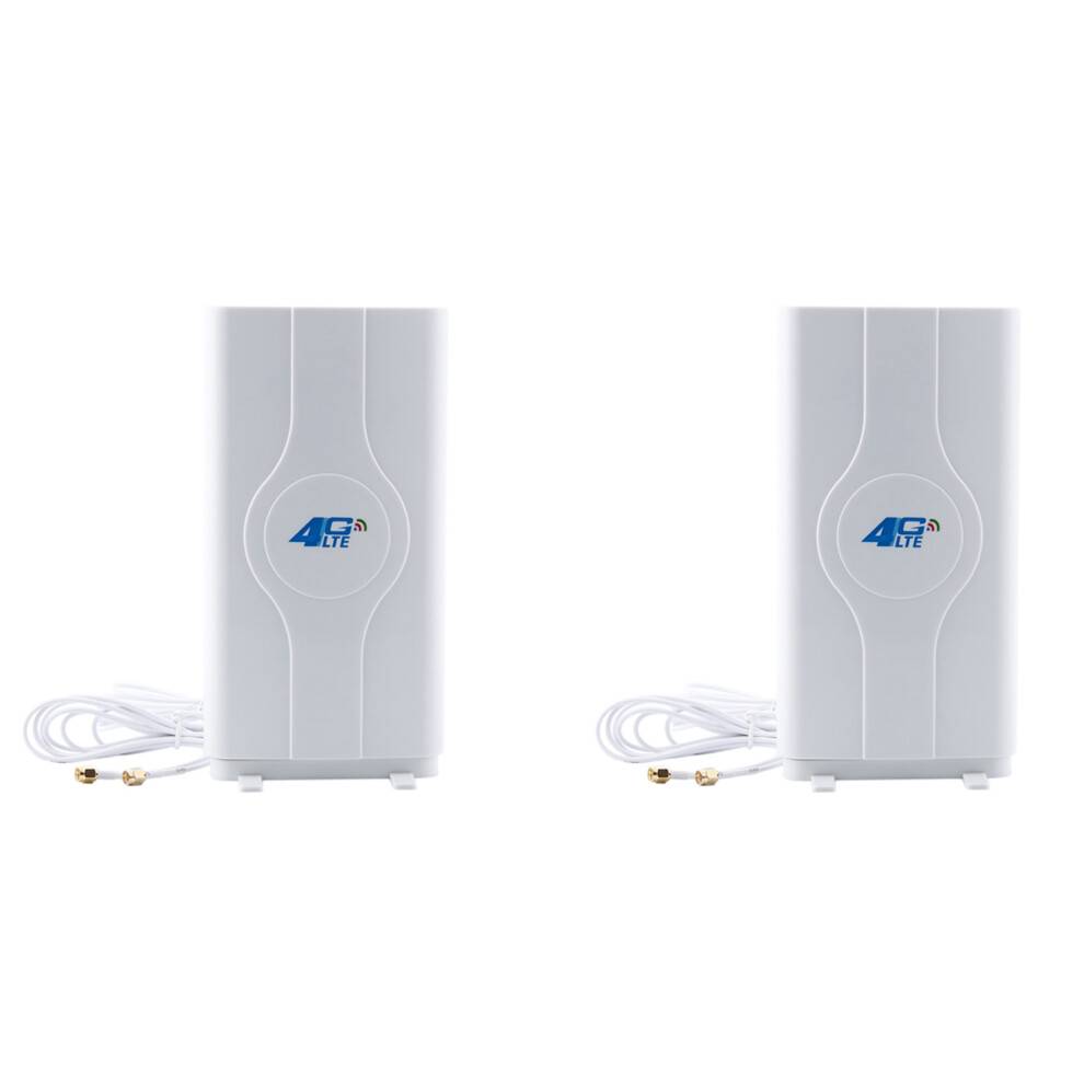 2X 700-2600Mhz 88Dbi 3G 4G Lte Antenna Mobile Antenna Male Connector Booster Mimo Panel Antenna+2 Meters(2X SMA-Male)