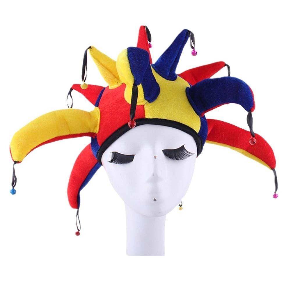 Scenprestation Clownhatt Flerfärgad Rolig Clownhatt Karnevalfest Kostymhatt Unisex cm