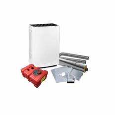 Diesel-, fotogenkamin Wallas 40CC Vit, inkl installationspaket