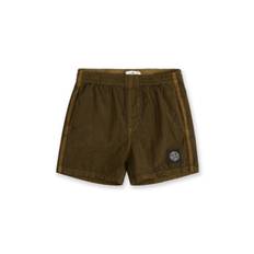 STONE ISLAND JUNIOR KIDS PATCH LOGO SWIMSHORTS Size: 14Y, colour: GREE