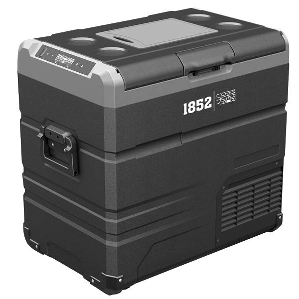1852 kylbox 55 L med kompressor, 2-delad kyl/frys 12/24/230 